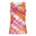 thumbnail image 4 of Mineart Men's Crew Neck Tie Dye Gradient Print Tank Top Beach Tank Tops Sleeveles Summer Sports Tops （M-6XL), 4 of 5