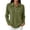 AZ27_Army Green, variant on Polo Shirts for Women Collared Waffle Knit Blouse Half Button Long Sleeve Solid Casual Henley Pullover Tops Wine L