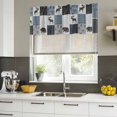 thumbnail image 4 of Vintage Plaid Curtain Valances for Windows, Kitchen Valance Window Treatments Panel 2 Pack, Farmhouse Bear Deer Trees Forest Checked Rod Pocket Short Curtains for Bathroom Bedroom 42 x 18 Inch, 4 of 8