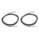 thumbnail image 1 of 2piezas 4.9 Pies 3.5 mm 1/8 Pulgada Macho Una 6.35 mm 1/4 Pulgada Macho TRS Cable de Audio Estéreo Negro Caliente, 1 of 5