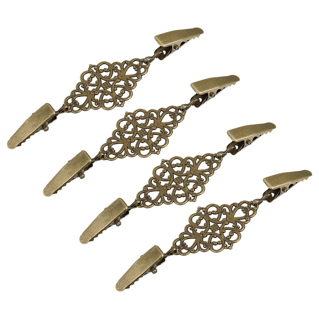 Unique Bargains Lot de 4 Pinces à Chandail Pinces à Col de Cardigan Rétro Pinces à Chemise Pinces à Robes (Bronze)