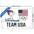 thumbnail image 3 of Team USA x Peanuts – Snoopy Cross-Country Skis Wall Poster, 14.725" x 22.375" Framed, 3 of 5