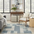 thumbnail image 4 of Nourison Astra Machine Washable 4' x 6' Blue Ivory Modern Indoor Flatweave Rug, 4 of 11