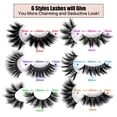 thumbnail image 4 of 30 Pairs False Eyelashes 6 Styles Mixed 20MM Lashes Bulk Fluffy Volume 3D Faux Mink Lashes Pack, 4 of 5