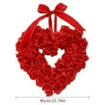 thumbnail image 4 of YWIYIUD 16 inch Valentine's Day Spring Floral Wreath ,Floral Wreath Decorations,Valentine's Day Door Decoration Hanging Welcome Sign Rabbit Wreath Kit Spring Wreath, Home Door Wall Hanging Decor, 4 of 4