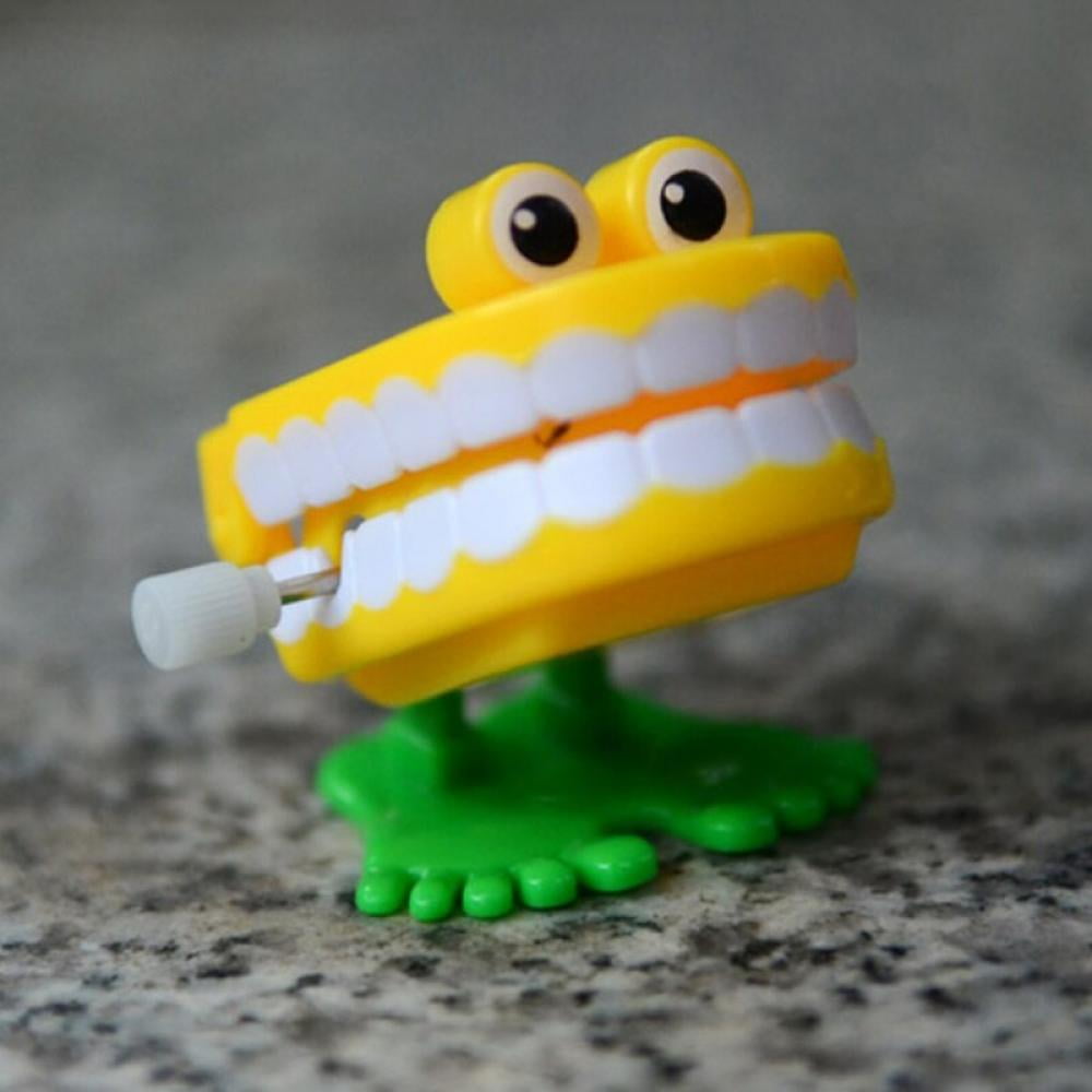 Novelty 2 Count Mini Chattering Chomping Wind Up Toy Walking Teeth Dentures 