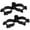 Black (2 Set)-1-5/8, variant on 1-5/8" Chain Link Gate Hinge Kit Include Female & Male Hinges Fence Hardware Galvanized Steel 2 Set