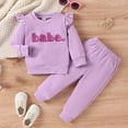 Baby Girl Clothes Set Long Sleeve Letter Printed Sweatshirts Tops Pants