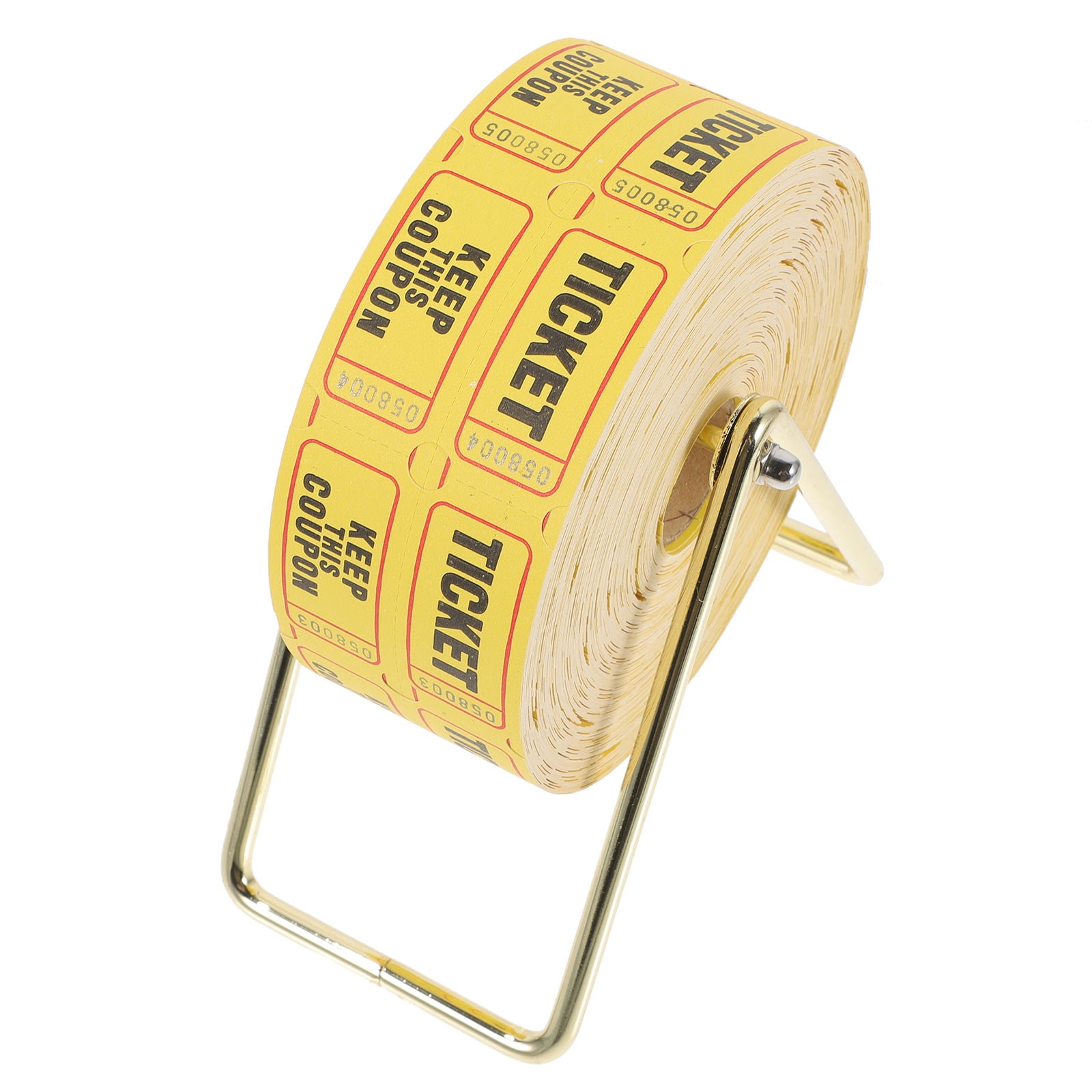 TABLZONE Raffle Ticket Dispenser and Holder Kit with Yellow Roll Tickets for Office Parties, Concerts, Auctions, and Events