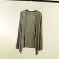 thumbnail image 6 of Mlzmgr Cardigans for Women Casual Comfy Soft Open Front Tie Elastic Long Sleeve Lightweight Summer Fashion Jacket Tops(X-Large,Green), 6 of 6