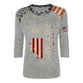 thumbnail image 3 of Puliio USA 250th Anniversary T-Shirt for Womens 3/4 Sleeve 1776-2026 Tee Tops USA 250 Years Distressed American Flag Graphic 4th of July T Shirt, 3 of 3