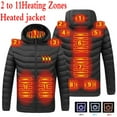 thumbnail image 2 of KEINXS Heated Jacket for Men Smart Electric Rechargeable Hooded Heating Coat Clothing with 3 Heating Levels  11 Heating Zones, 2 of 8