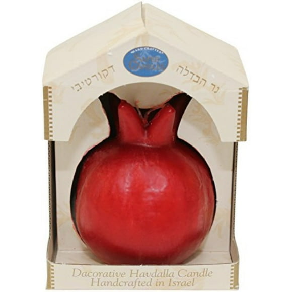 Majestic Giftware Bougie Havdalah Parfumée en Forme de Pilier Safed en Forme de Grenade SC-RMPL, 3-Inch X 6-Inch