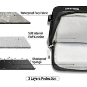 iBenzer Laptop Sleeve Bag for 13 13.3 14 inch MacBook Air/MacBook Pro/HP/Asus/Acer/Samsung/Dell Notebook, Carrying Case with Pockets, Trolley Belt & Carrying Handle, Black, W-SLD13-BK