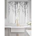 thumbnail image 2 of Grey Eucalyptus Living Room Curtains 2 Panel, Weeping Botanical Leaf Watercolor Cafe Window Treatment, Extra Long Farmhouse Bedroom Bathroom Kitchen Curtains Drapes 104"x72", 2 of 6