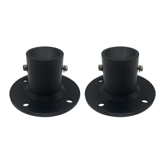 Pool Ladder and Rail Mount Anchor Flanges Matte Black 2-pack