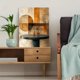 thumbnail image 5 of Qisvanset 12x16 Inch Tan Polygon Abstract Canvas Wall Art, Mid Century Geometric Boho Modern Decor, 5 of 5