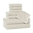 thumbnail image 2 of Superior Destin Viscose Cotton Blend Medium Weight 8 Piece Towel Set, Beige, 2 of 11
