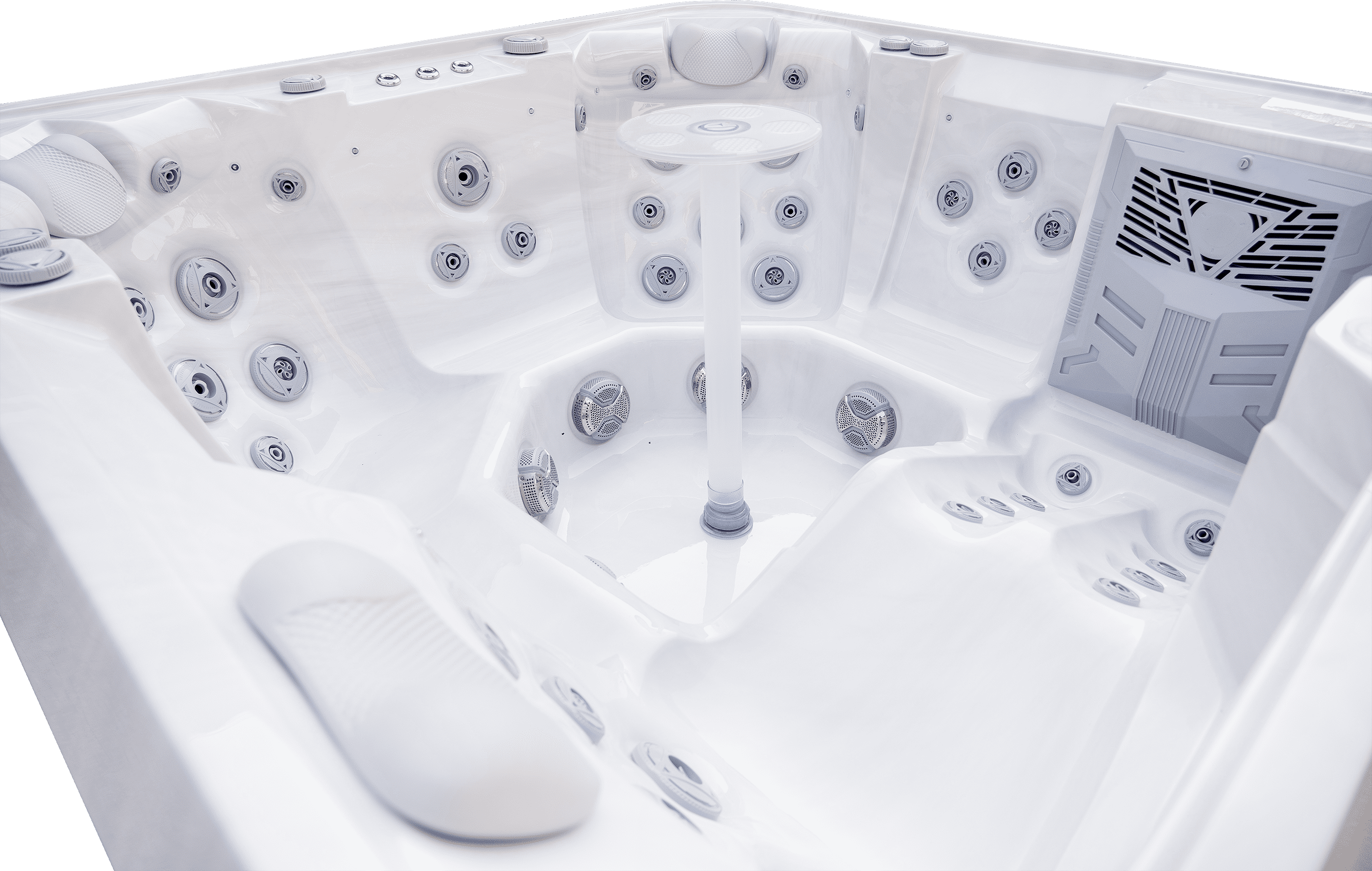 Liberty 5-Person 51 Jet  Hot Tub with Lounger, LED Center Waterfall and  Bluetooth Sound System