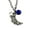 Blue, variant on R.H. Jewelry Stainless Steel Pendant Necklace I Love You to the Moon and Back With Blue Cystal