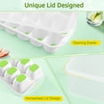 thumbnail image 3 of Ice Cube Tray with Lid and Bin, 4 Pack Ice Cube Trays for Freezer with Ice Box, Silicone Ice Trays with Ice Container for Cocktails, Stackable Ice Cube Maker with Ice Bin, Ice Tong & Scoop, 3 of 5
