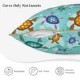 thumbnail image 5 of Haiem Turtles And Sea Print Velvet Soft Solid Decorative Square Throw Pillow Covers Set with Elegant Piping Christmas Cushion Case for Sofa Bedroom Car-18"x18", 5 of 8
