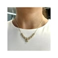thumbnail image 6 of Baguette & Round Cut Diamond Bar Drop Necklace 14K Yellow Gold 1.75Cttw, 6 of 7
