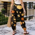 thumbnail image 5 of Halloween Pajamas Pants Women Halloweens Comfy Stretch Drawstring Pajamas Soft Lounge Bottoms Cozy Sleepwear, 5 of 6