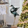 thumbnail image 4 of Crane Garden Statue Sculpture, Metal Heron Outdoor Decor, Yard Art Bird Decoy for Backyard Pond Patio Porch Lawn Decorations, 4 of 9