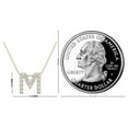 thumbnail image 5 of 0.17 Carat Natural White Diamond Initial "M" Pendant Necklace For Women In 14K Yellow and White Gold with 18" Gold Cable Chain|Silver Chain, 5 of 5