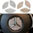 thumbnail image 2 of Calcomanía decorativa con emblema de diamante para volante de coche, de lujo, con ostentosas decoraciones, accesorios para coche Mercedes Benz, 2 of 5