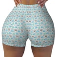 thumbnail image 2 of Lsque Owl Pattern High Waisted Biker Shorts for Women-Tummy Control Fitness Athletic Workout Running Yoga Gym Shorts,Moisture-Wicking-Large, 2 of 9