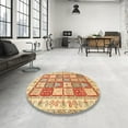 thumbnail image 3 of Ahgly Company Indoor Rectangle Traditional Chrome Gold Yellow Persian Area Rugs, 4' x 6', 3 of 6