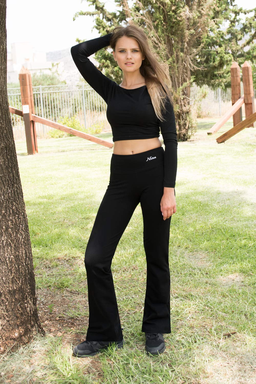 Nirlon Bootcut Yoga Pants - Wide Leg Pants, Dressy Flare Leggings For Women