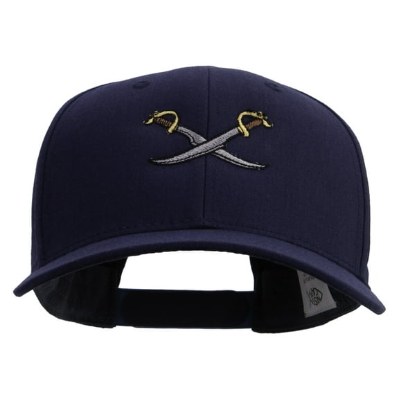 Pirate Swords Embroidered Solid Cotton Twill Pro Style Cap - Navy OSFM