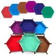 thumbnail image 3 of Dice Tray Folding Dice Rolling Tray with PU Fleece Lining Stand Storage Box for Tabletop Games Metal Dice, 3 of 8