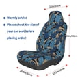 thumbnail image 3 of Wukai Blue Leaves A Full Set Car Seat Covers with Soft Padding Universal Auto Front Seats Protector and Cushion Mat, 3 of 5