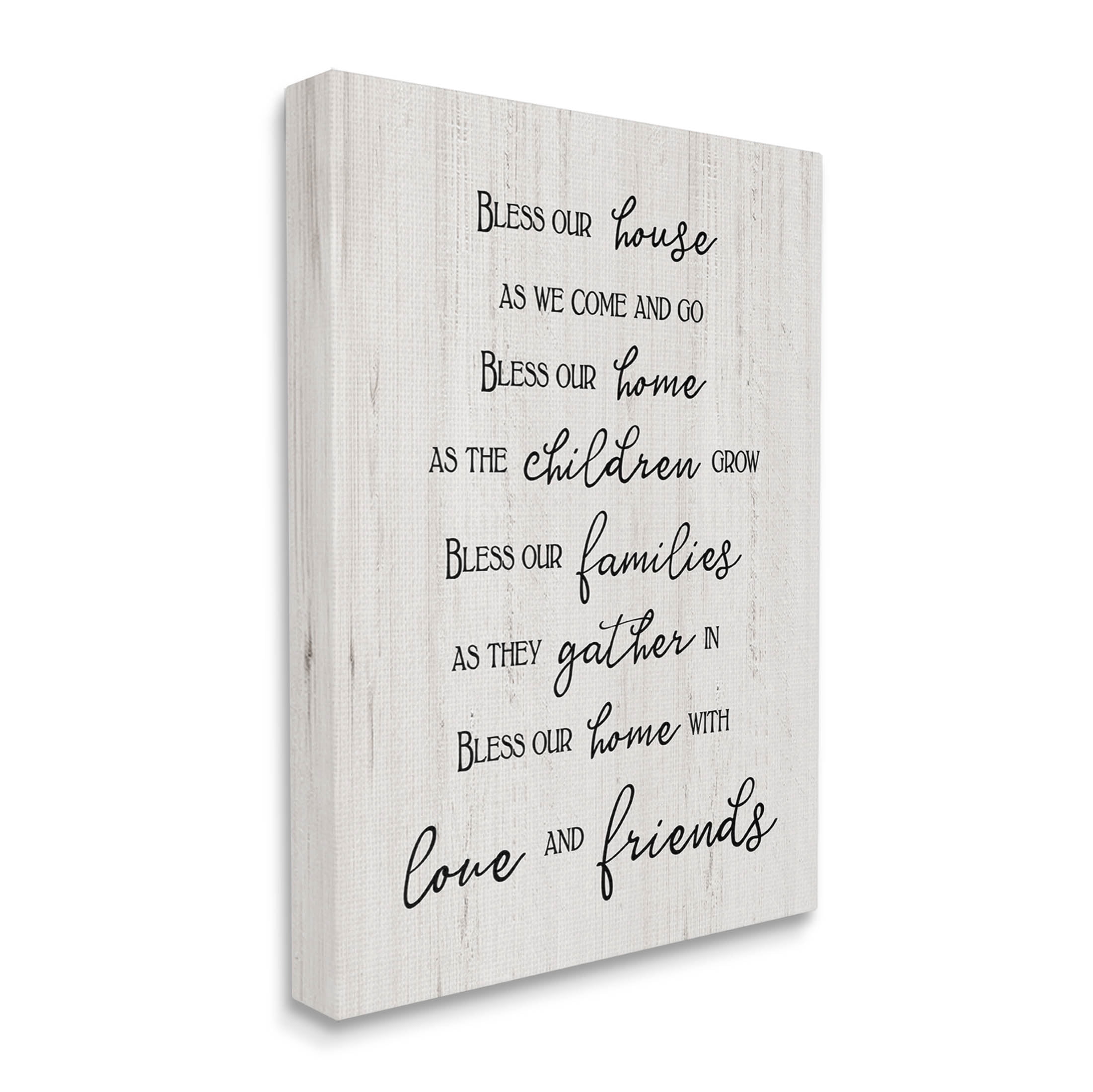 Stupell Industries Bless Our House Family Phrase Graphic Art Gallery Wrapped Canvas Print Wall Art, Design by CAD Designs