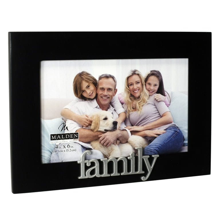 Pixel White Wash Wood Family 4x6 Photo Frame - #750H1