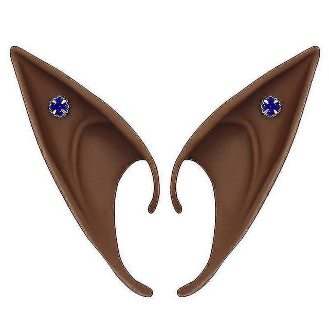 1 par de orejas de elfo realistas de alta simulación, suaves, para escenario, para Halloween, cosplay, orejas de elfo de silicona para baile de graduación, talla única S