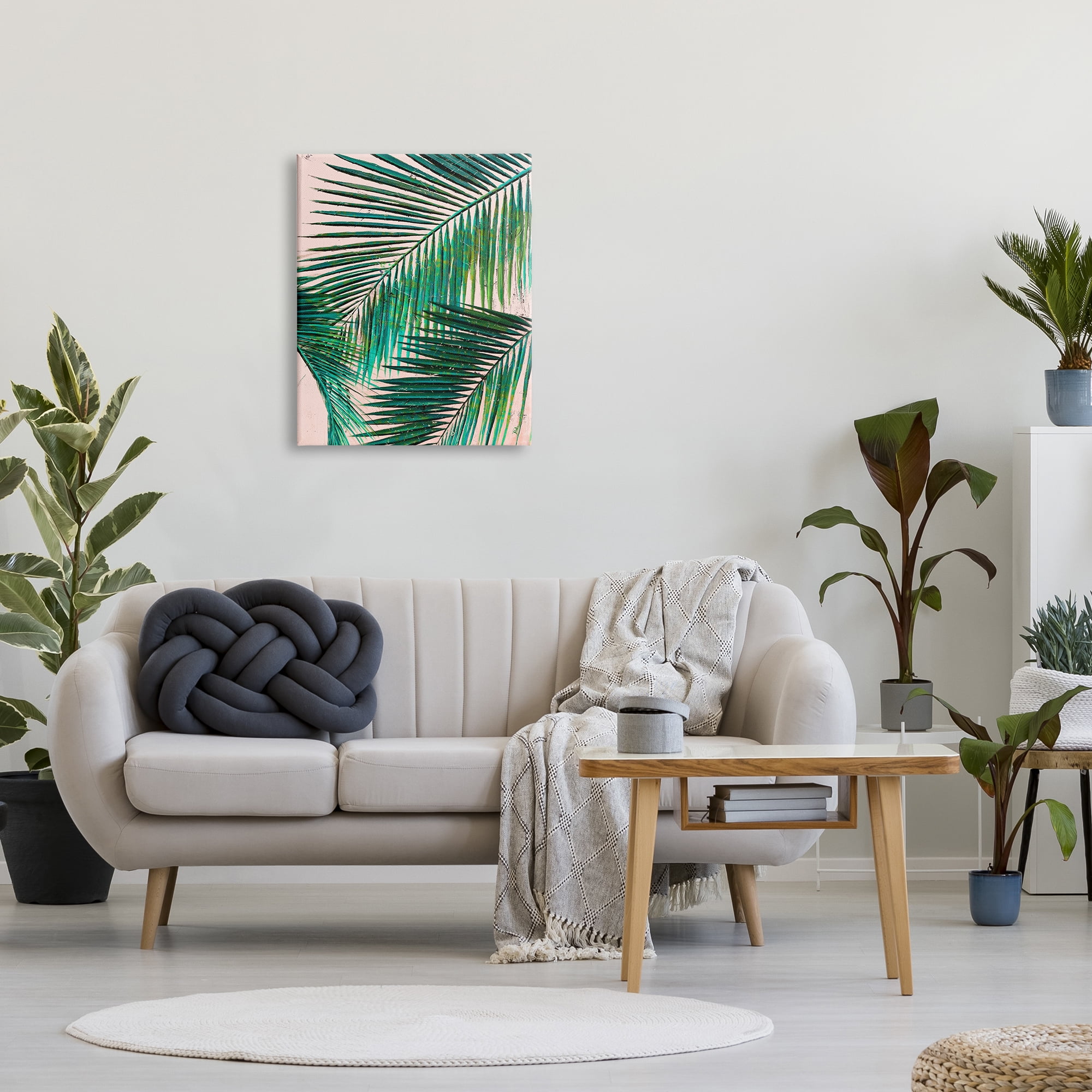 Stupell Industries Layered Tropical Plant Fronds over Pink Expressive Fronds, 24 x 30, Design by Patricia Pinto