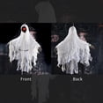 thumbnail image 3 of Fantasma colgante de Halloween con cadenas de ojos rojos LED Scary Creepy Flying Skull Ghost Control Abanopi Blanco, 3 of 7