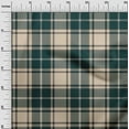 thumbnail image 3 of oneOone Rayon Dark Teal Blue Fabric Check Plaid Diy Clothing Quilting Fabric Print Fabric By Yard 56 Inch Wide, 3 of 4