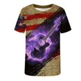 thumbnail image 3 of EQWLJWE Men's Short Sleeve Tee Men Casual Round Neck Cool Style 3D Digital Printing Pullover Fitness Sports Shorts Sleeves T Shirt Blouse, 3 of 4