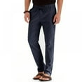 thumbnail image 3 of Baywell Men's Rugged Wear Relaxed Fit Straight Leg Canvas Pant Dark Blue S-2XL, 3 of 5