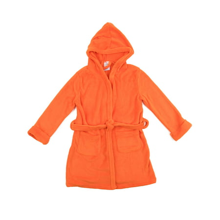 Leveret Kids Fleece Sleep Robe Orange Size 2 Years