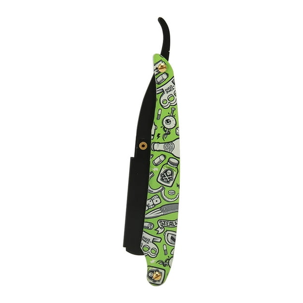 Navaja de barbero de filo recto, navaja plegable vintage, herramientas de afeitado para el cuidado diario