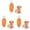 Orange 3PCS, variant on Plush Chicken Legs Make Noise Pet Dog Toys Cute Dog Plush Toys