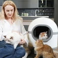 thumbnail image 4 of Pefilos 70L Self Cleaning Cat Litter Box for Multiple Cats, App Control/Odor Removal Automatic Cat Litter Box Includes Trash Bags and Strainer, White, 4 of 7