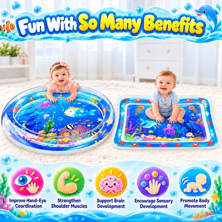 Wonderstone 2-Pack Water Play Mats, 30" & 40" Round photo 8